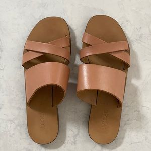 J crew leather slide sandals